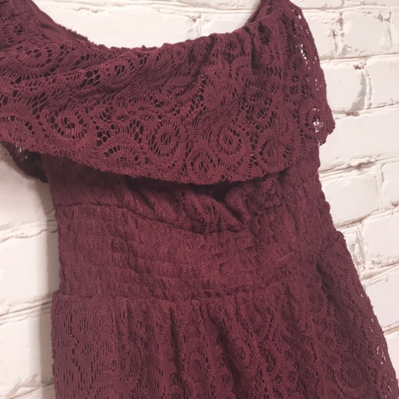 Dynamite High Low Lace Strapless Dress - Picture 4 of 6